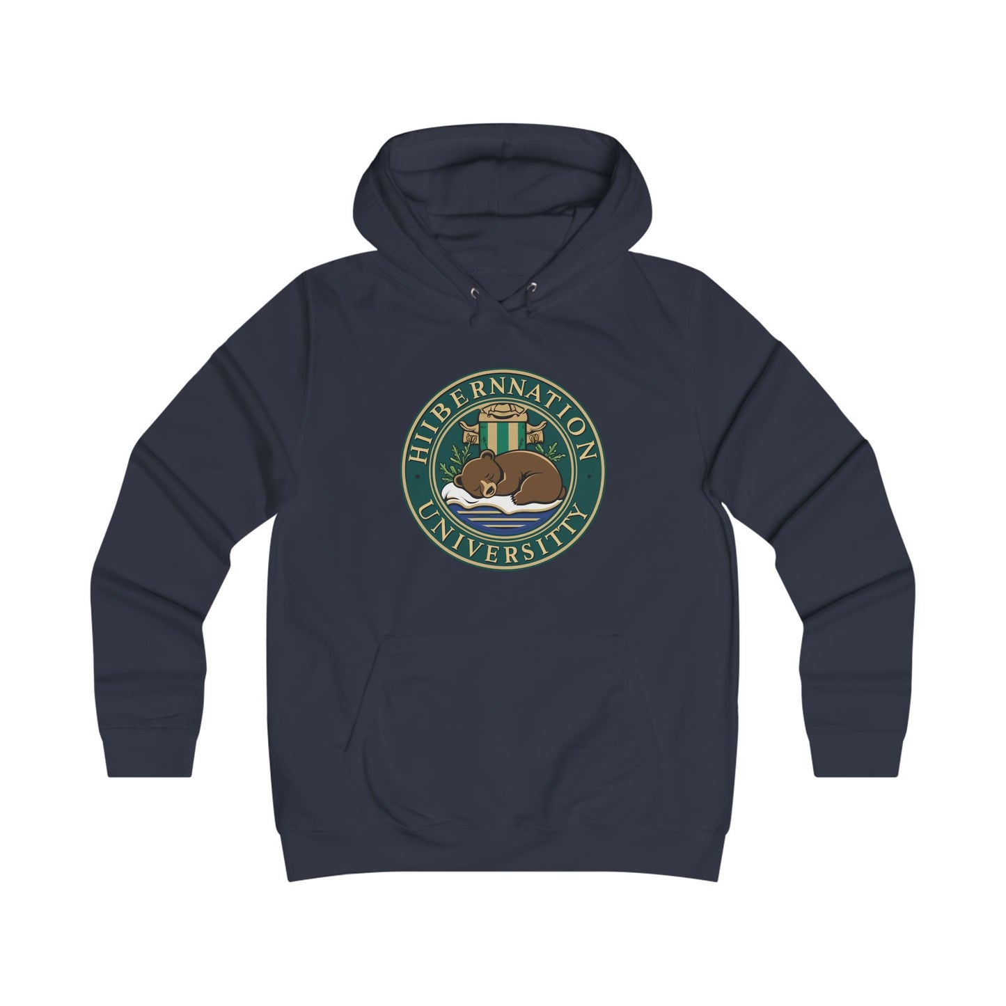 Hibernation University Hoodie - Cozy College Spirit Apparel