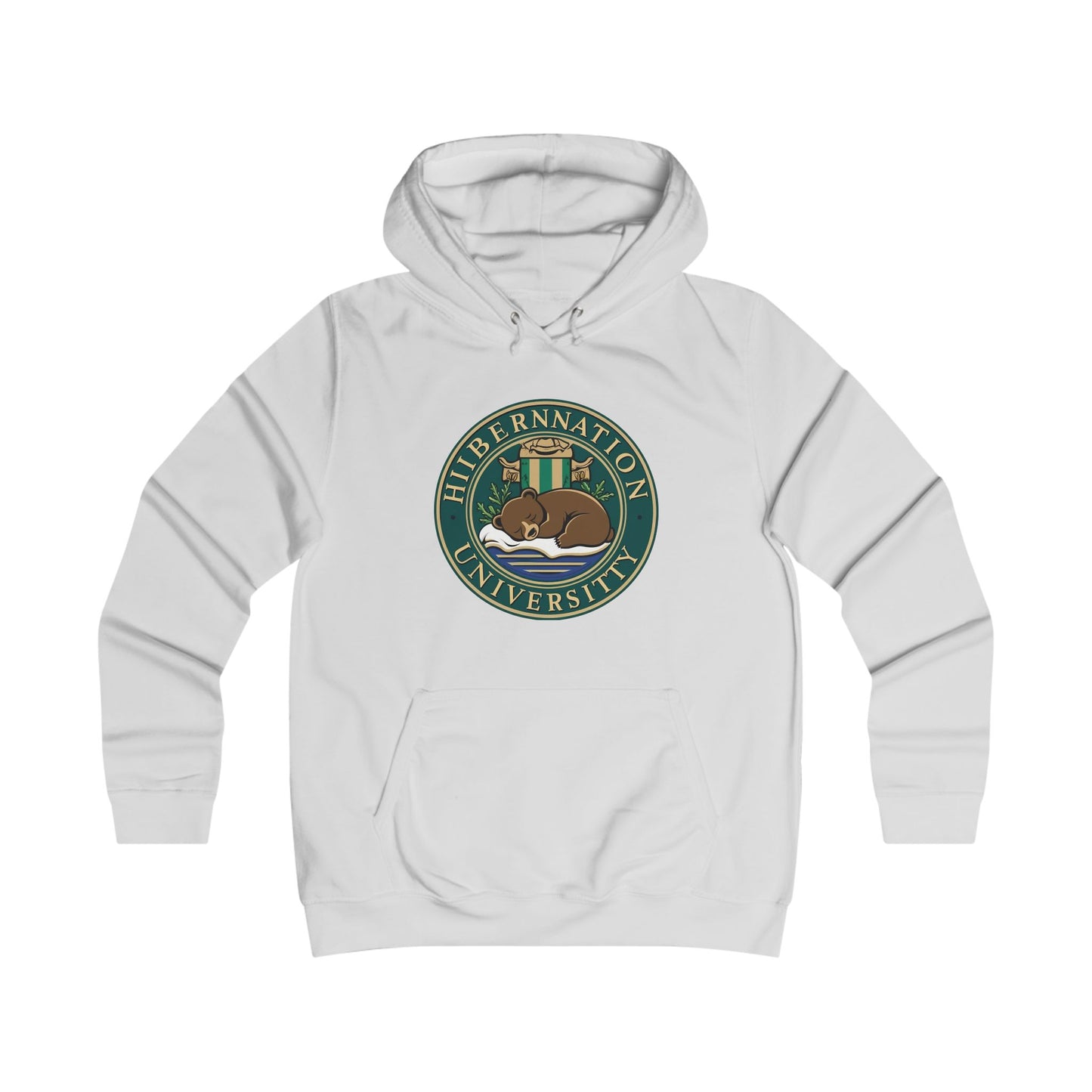 Hibernation University Hoodie - Cozy College Spirit Apparel