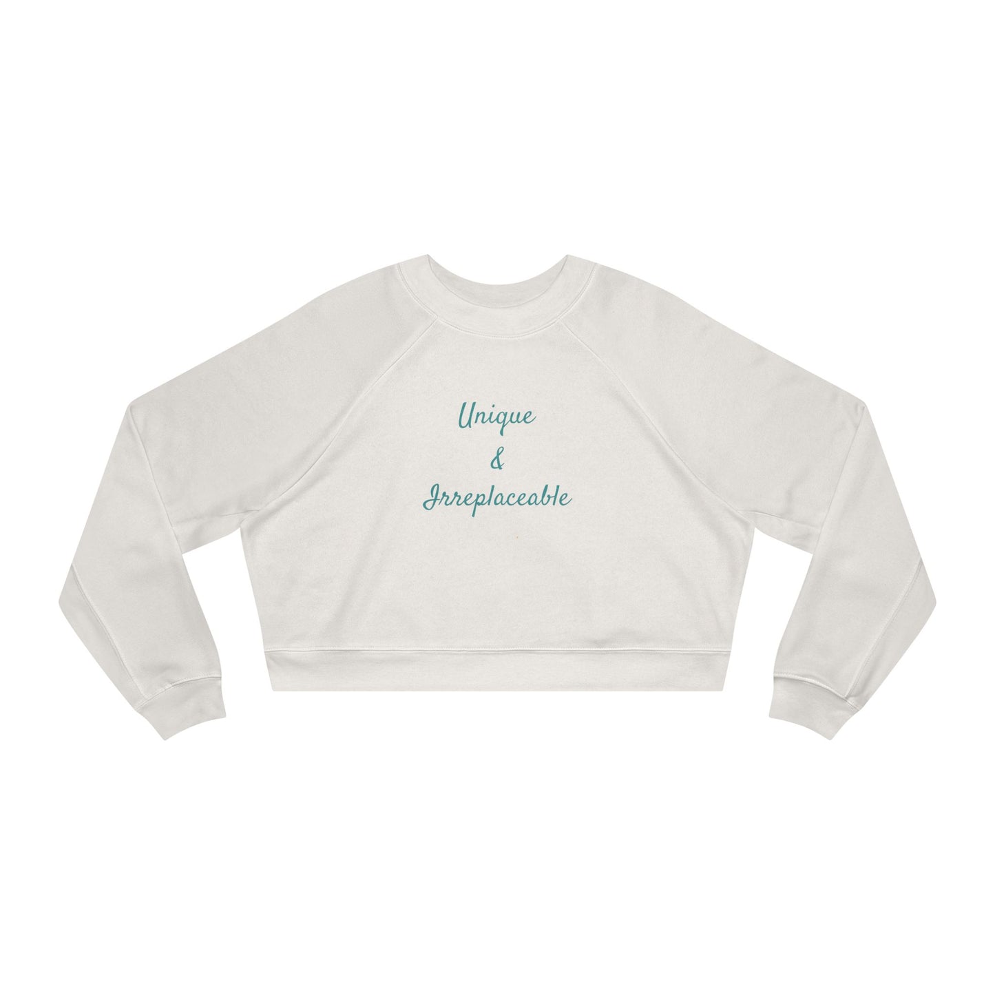 Unique & Irreplaceable Women's Cropped Fleece Pullover | Cozy Streetwear