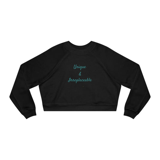 Unique & Irreplaceable Women's Cropped Fleece Pullover | Cozy Streetwear